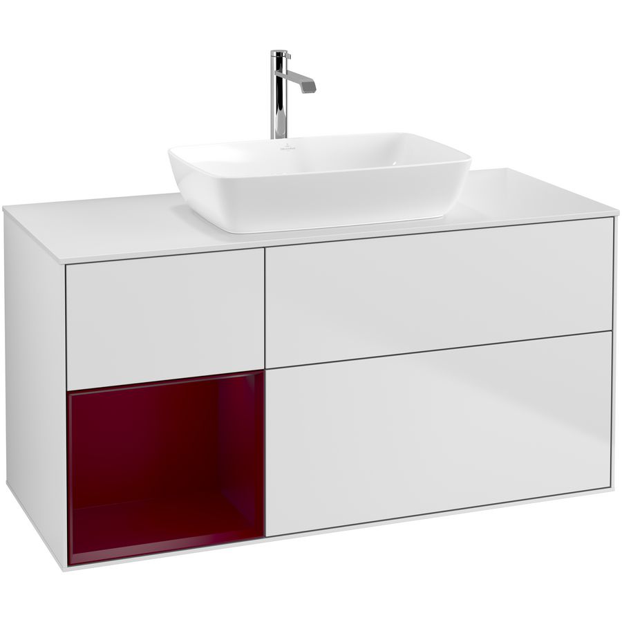 Wastafelonderkast Finion 1200x603x501mm White Matt Lacquer G821HBMT