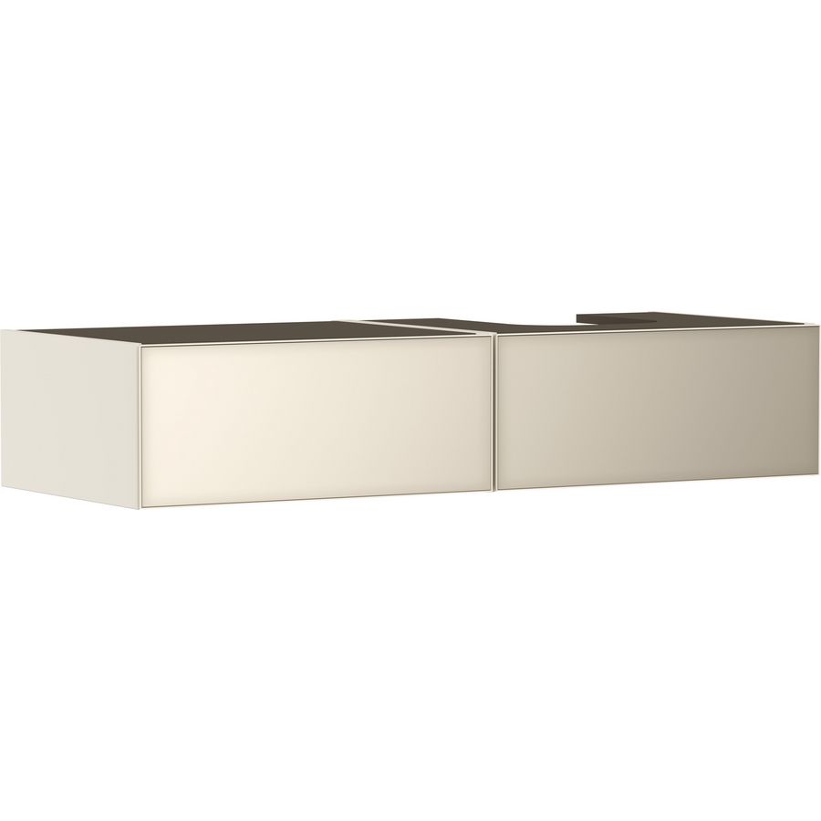 Badmeubel Xevolos E Sand Matt Beige 1370/550 2L consoles waskom RE. Metallic Sand Beige