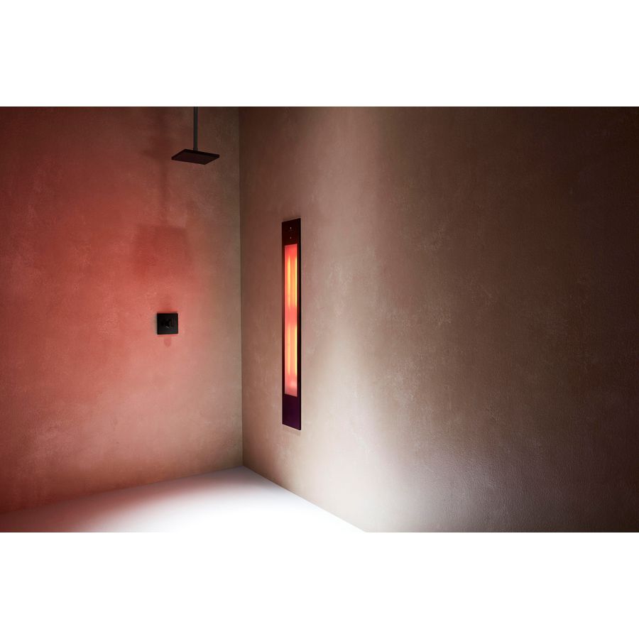 Sunshower SQUARE inbouw PURE XL 2.0 Black 20x124x10cm infrarood