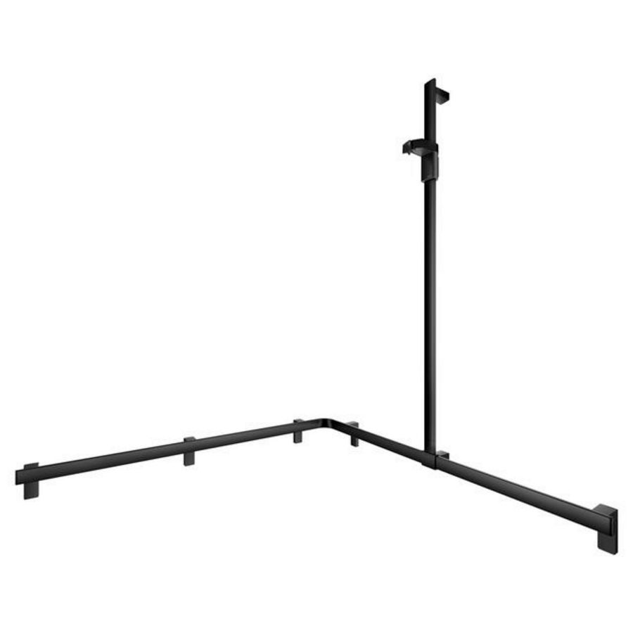 Douchegreep douchestang rechts 1150/1150/1301mm zwart