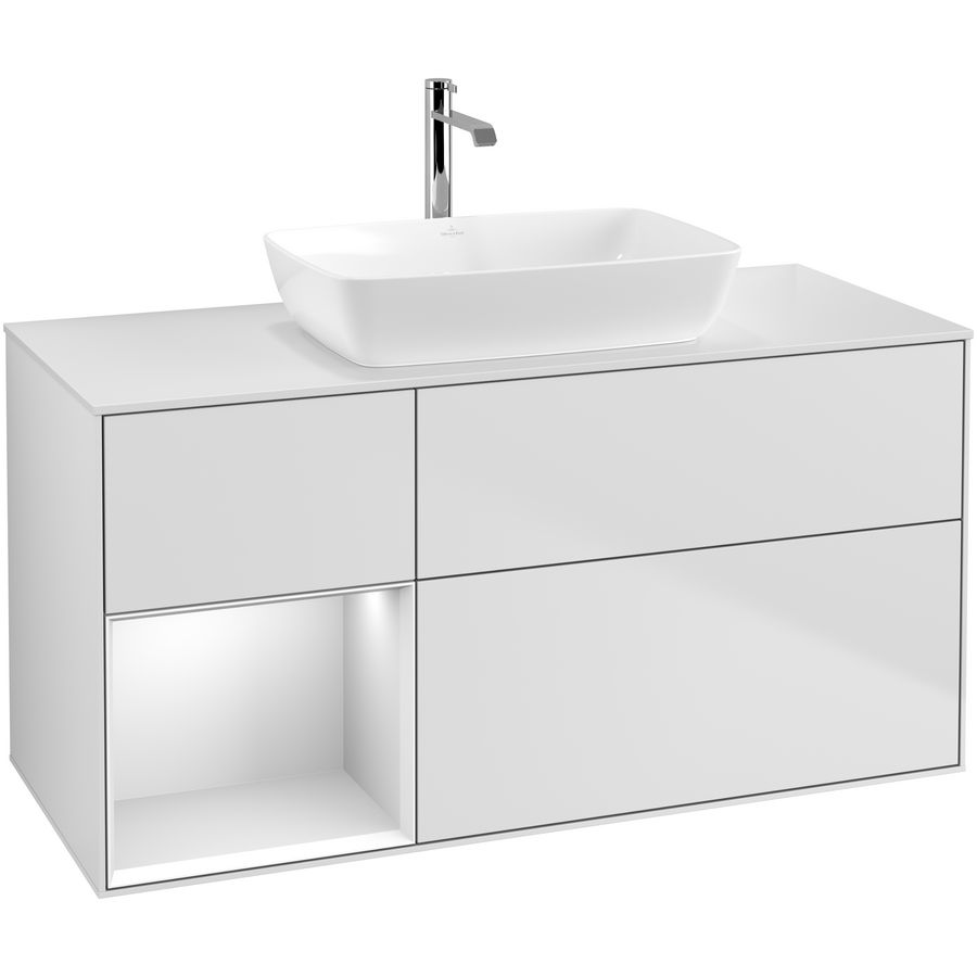 Wastafelonderkast Finion 1200x603x501mm White Matt Lacquer G821MTMT