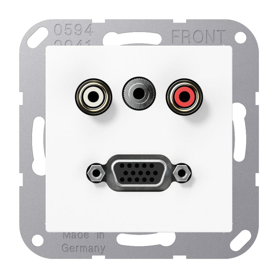 Afdekking AS500 a.wit voor Audio/Jack/VGA