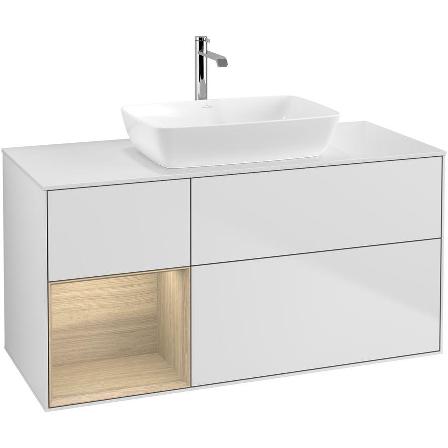 Wastafelonderkast Finion 1200x603x501mm White Matt Lacquer G821PCMT