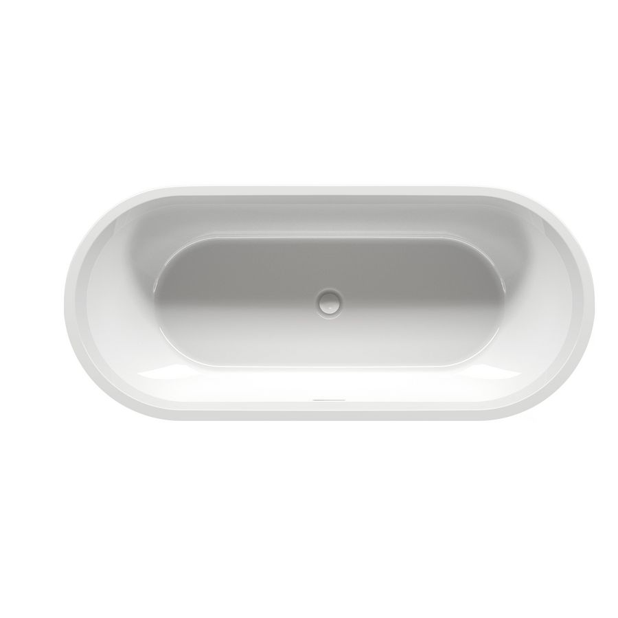 Vrijstaand ligbad Inspire 180x80cm wit glans incl. badpoten + sifon