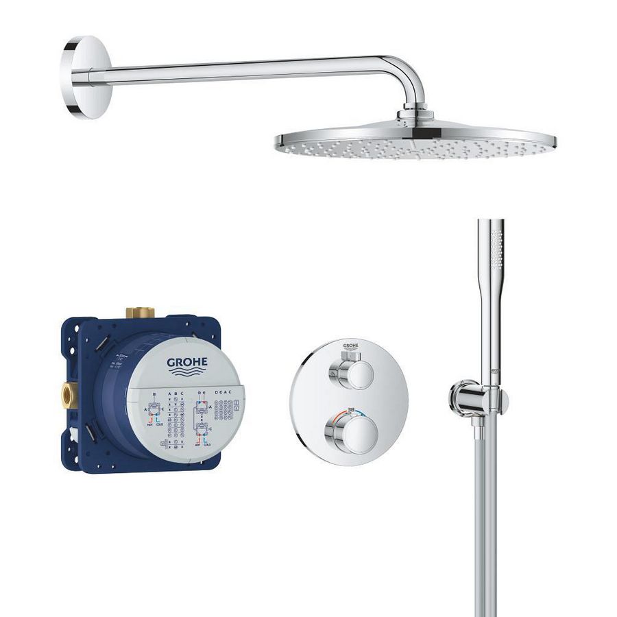 Grohtherm Perfect inbouw shower set met Rainshower Mono 310 (prof)