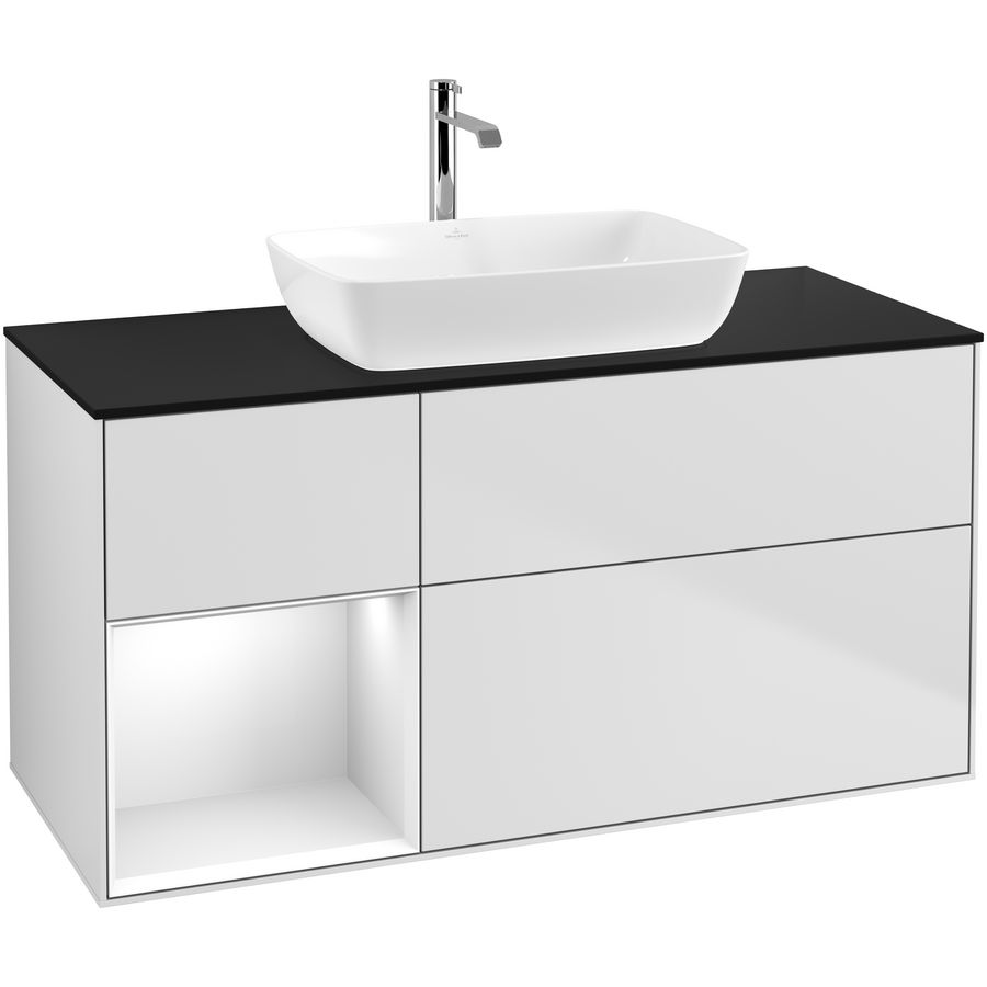 Wastafelonderkast Finion 1200x603x501mm White Matt Lacquer G822GFMT