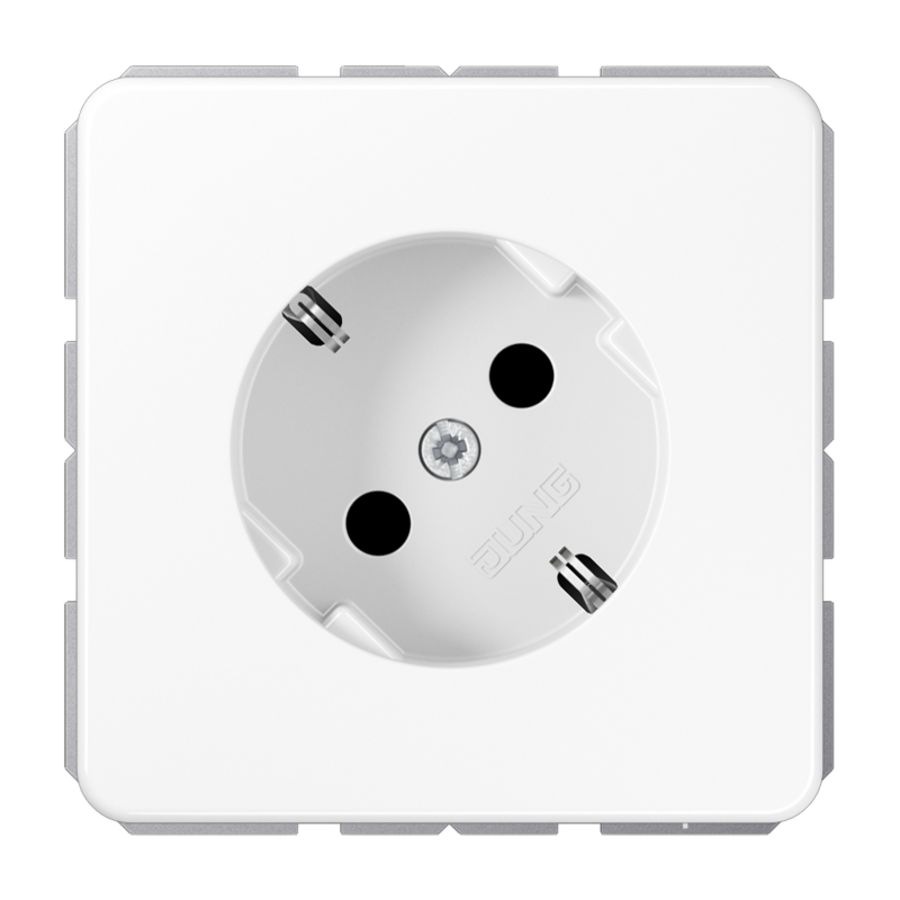 Wandcontactdoos alpin wit 1-voudig met R/A45gr CD500