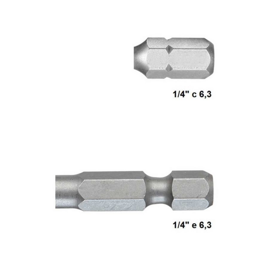 Schroefbit 25mm 1/4" nr 1 pro Robertson (10 stuks)
