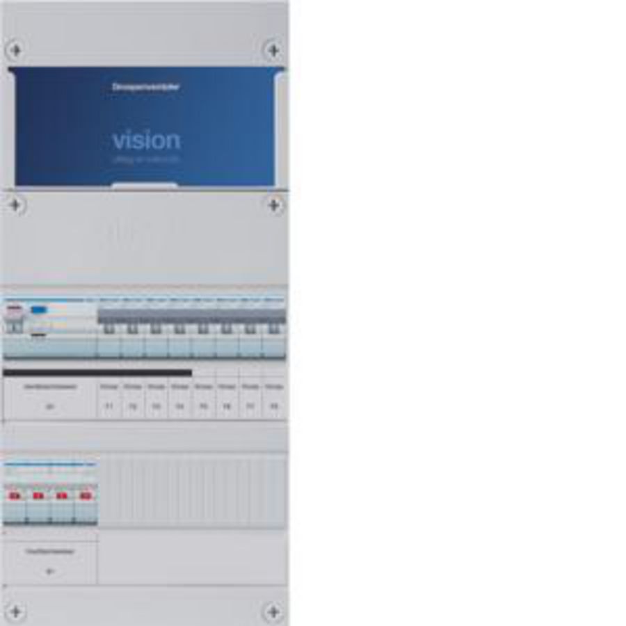 Groepenkast 8-groepenverdeler HS ALS 30mA/HACO/direct 3-fase