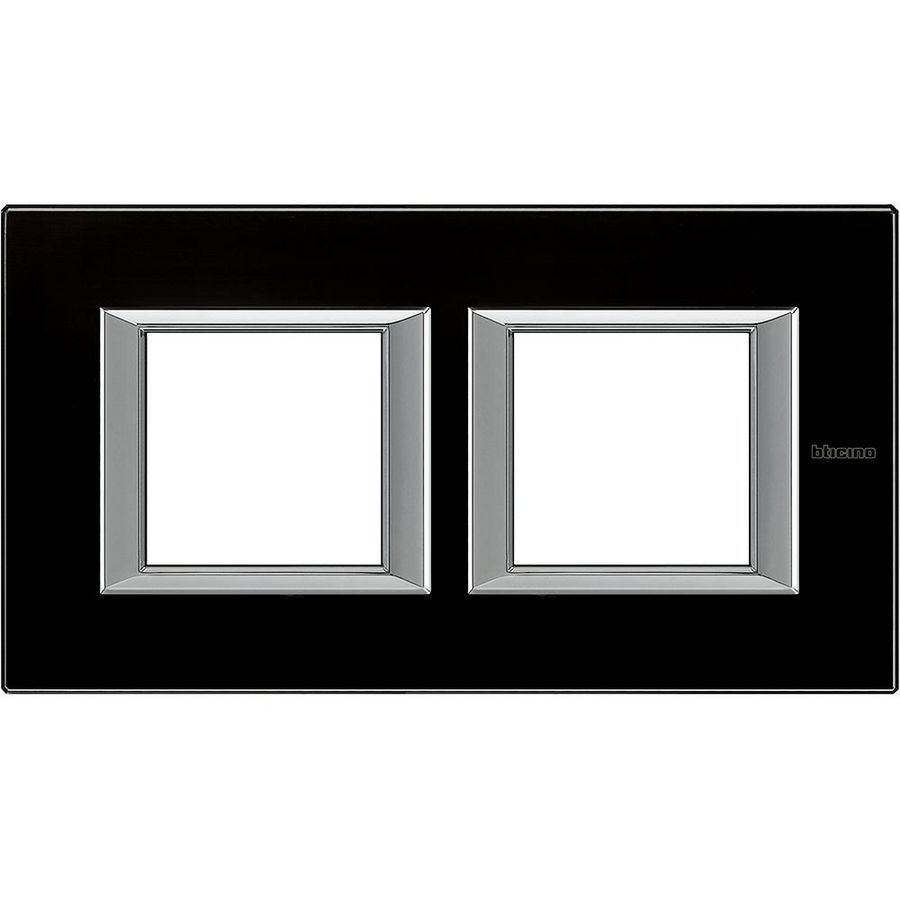 Afdekraam Nacht zwart glas recht horizontaal 2x2 mod.Axolute