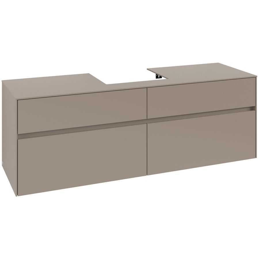 Wastafelonderkast Collaro 1600x548x500mm Taupe C077B0VM