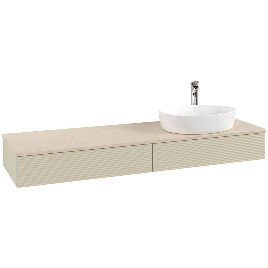 Wastafelonderkast Antao 1600x190x500mm S.Grey Matt Lacquer L16153HJ