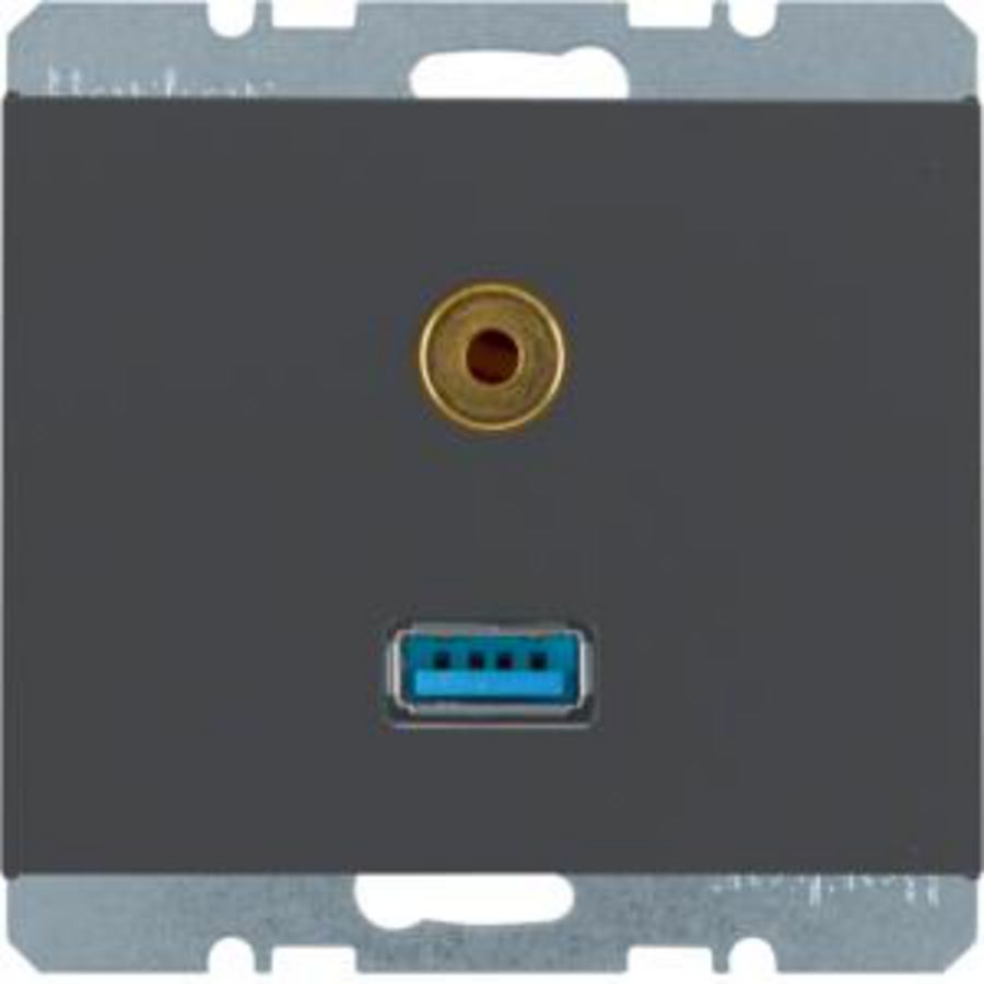 USB/audio 35mm mini-Jack wcd berker K.1/K.5 antraciet