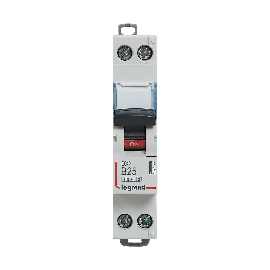 Installatieautomaat MCB DX³ 1-polig + Nul B-karakteristiek 25A 6000A