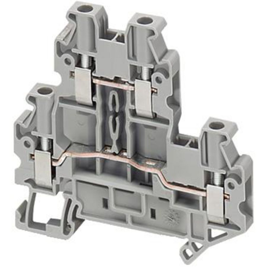 Doorvoer klemmenblok 2,5mm² 24A Dubbel niveau Schroe VVE=50
