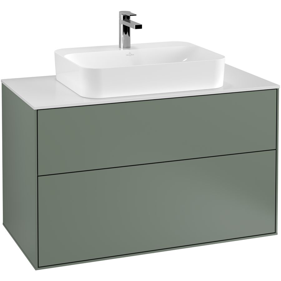 Wastafelonderkast Finion 1000x603x501mm Olive Matt Lacquer G35100GM