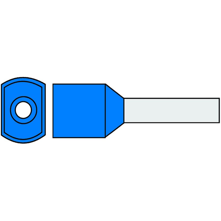 Zak a 500st. adereindhuls dubbel geisol. 0,75mm² Blauw 10mm