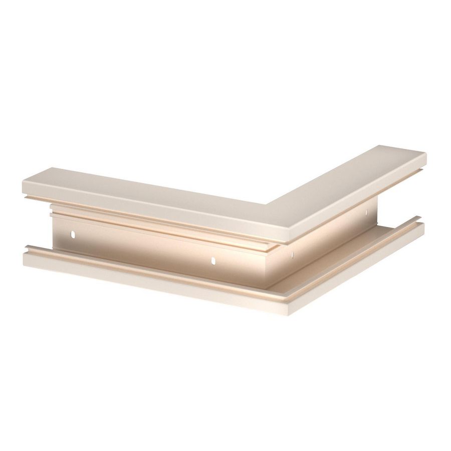 Buitenhoek 70x110mm polyvinylchlorid creme wit 9001