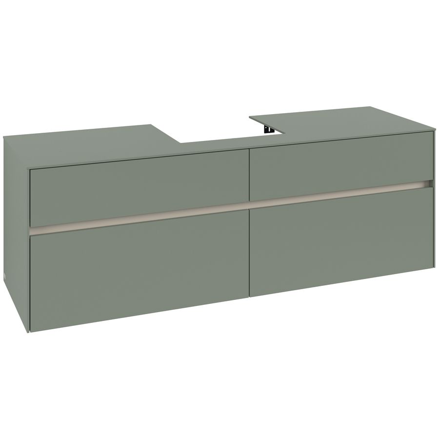 Wastafelonderkast Collaro 1600x548x500mm Soft Green C077B0AF