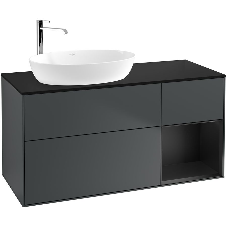 Wastafelonderkast Finion 1200x603x501mm Mid.Blue Matt Lacquer G932PDHG