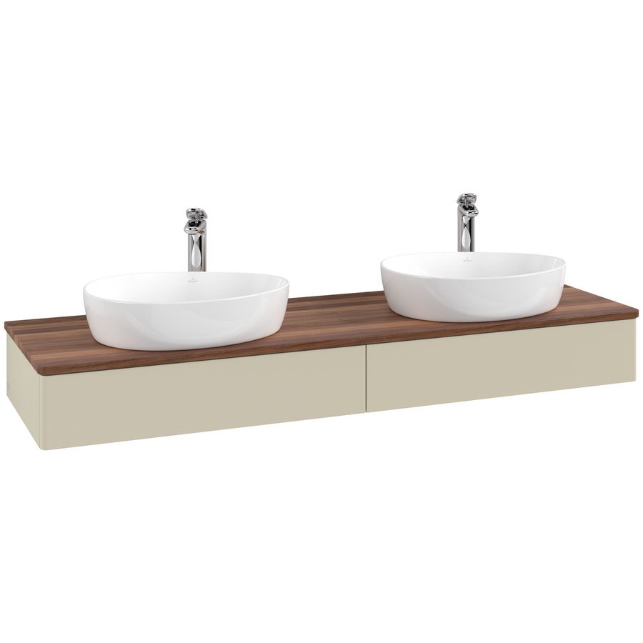Wastafelonderkast Antao 1600x190x500mm S.Grey Matt Lacquer L17052HJ