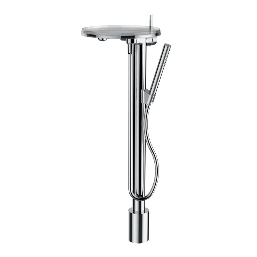Badmengkraan staand handdouche met flex. slang 1250 chroom