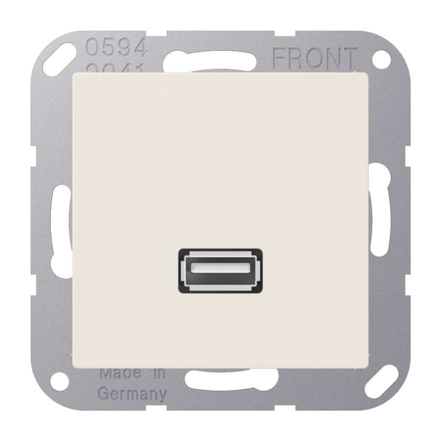 Afdekking AS500 wit voor 1xUSB