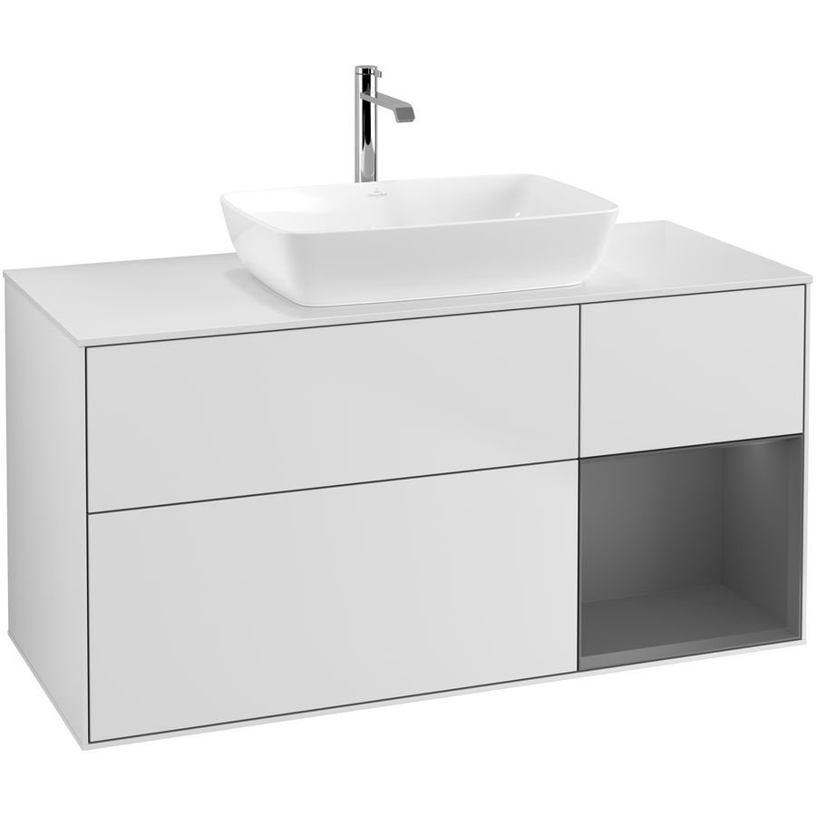 Wastafelonderkast Finion 1200x603x501mm White Matt Lacquer G831GKMT