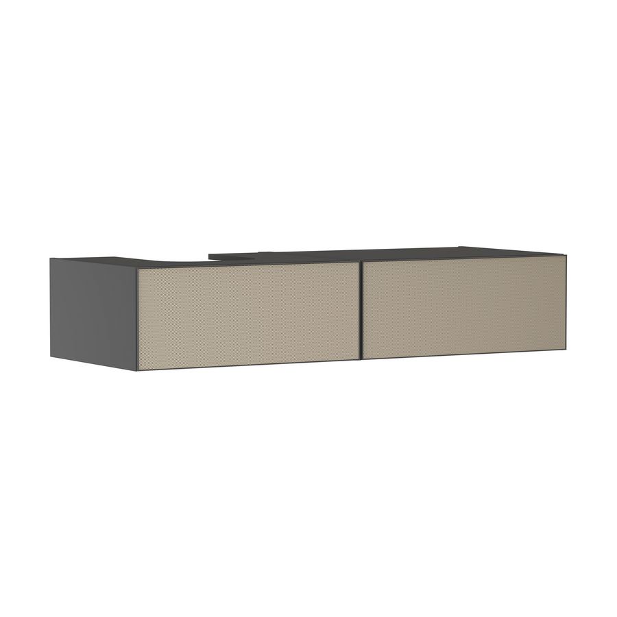 Badmeubel Xevolos E SMG 1370/550 2L consoles waskom LI. Patterned Bronze