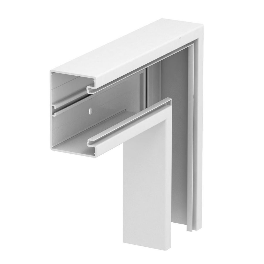 Platte hoek 70x110mm polyvinylchlorid puur wit