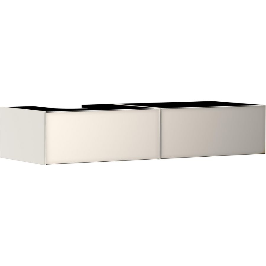 Badmeubel Xevolos E Sand Matt Beige 1370/550 2L consoles waskom LI. Metallic Sand Beige