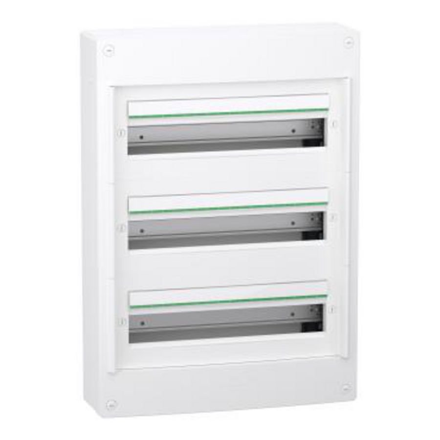 PrismaSeT XS, Modulaire verdeler, Opbouw, 3x18 modules, Aard