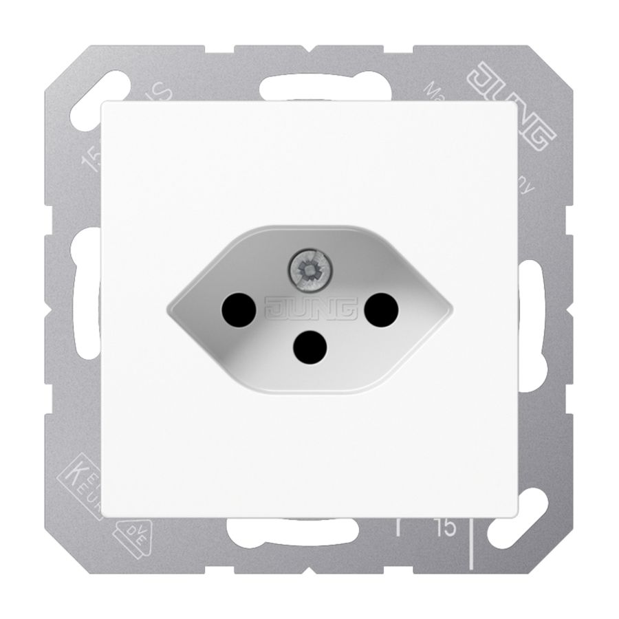 Wandcontactdoos a.wit Zwitserse norm type13 A(S)500