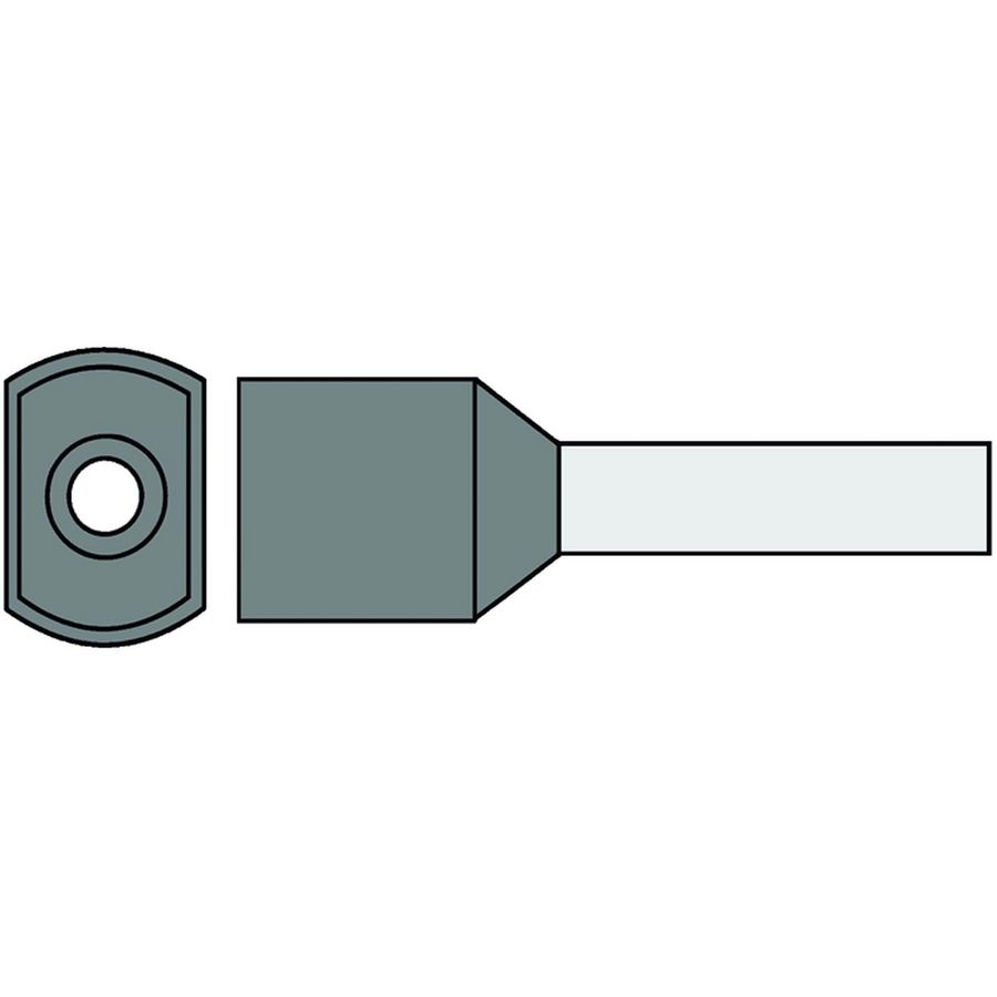 Zak a 100st. adereindhuls dubbel geisoleerd 4mm² Grijs 12mm DIN