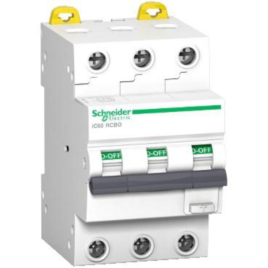 Aardlekautomaat 3-polig 10A 30mA C-karakteristiek 10kA Acti9 IC60