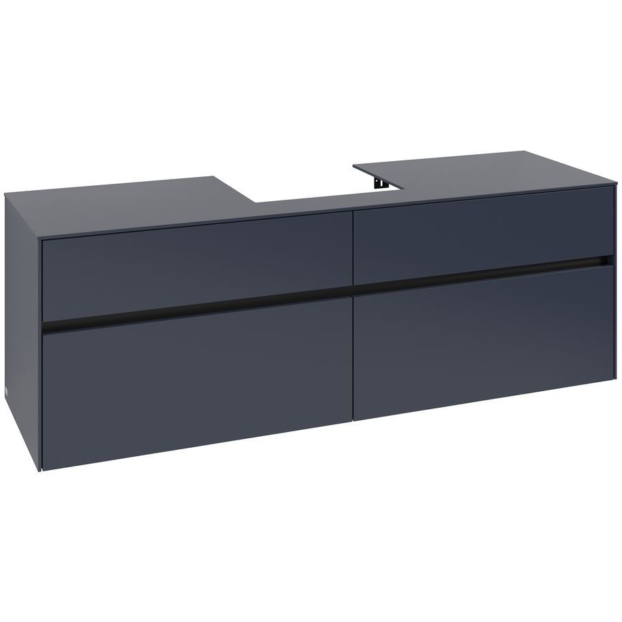 Wastafelonderkast Collaro 1600x548x500mm Marine Blue C07700VQ