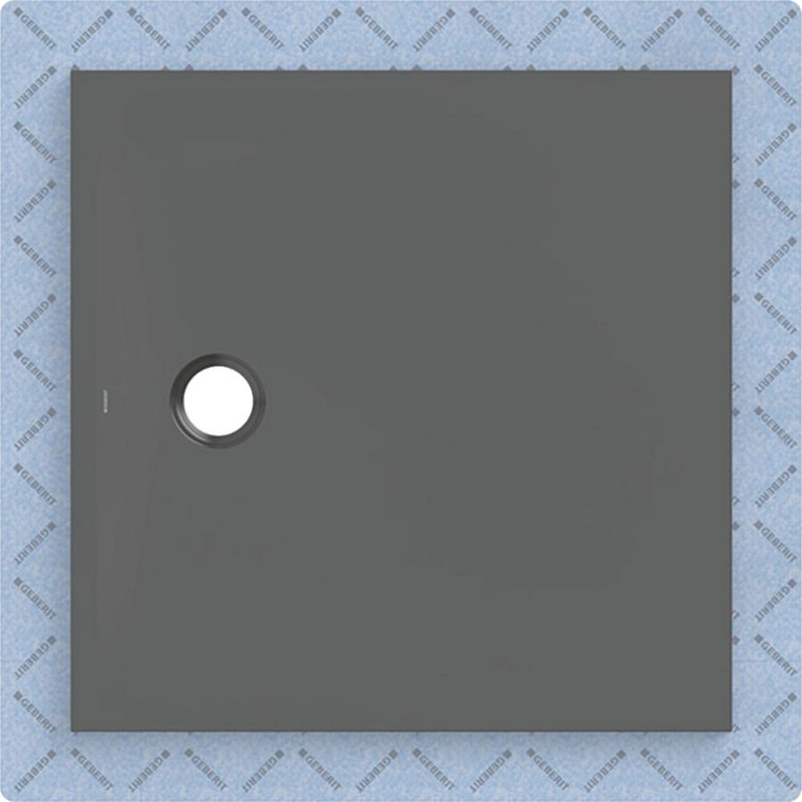 Douchevloer CleanFloor30 geïntegreerd met afdichtingsvlies grafiet: 90x90cm