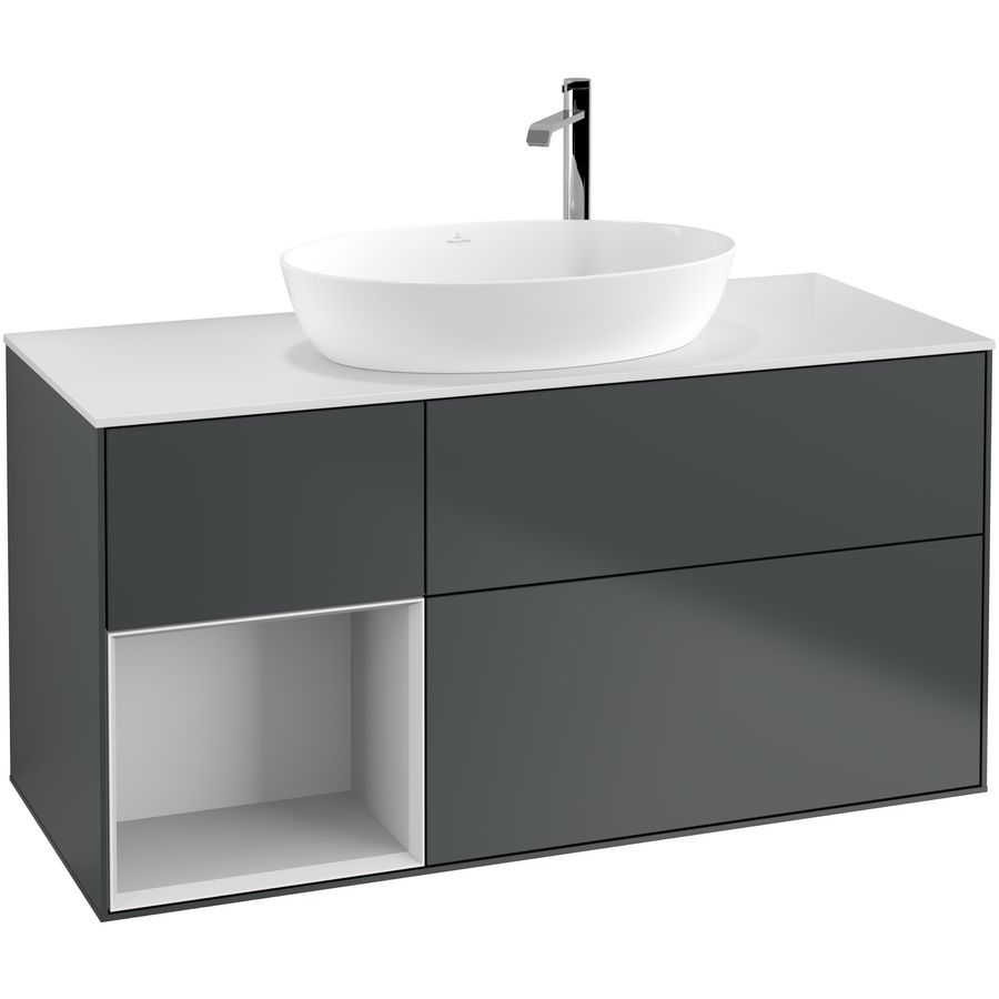 Wastafelonderkast Finion 1200x603x501mm Mid.Blue Matt Lacquer G941MTHG