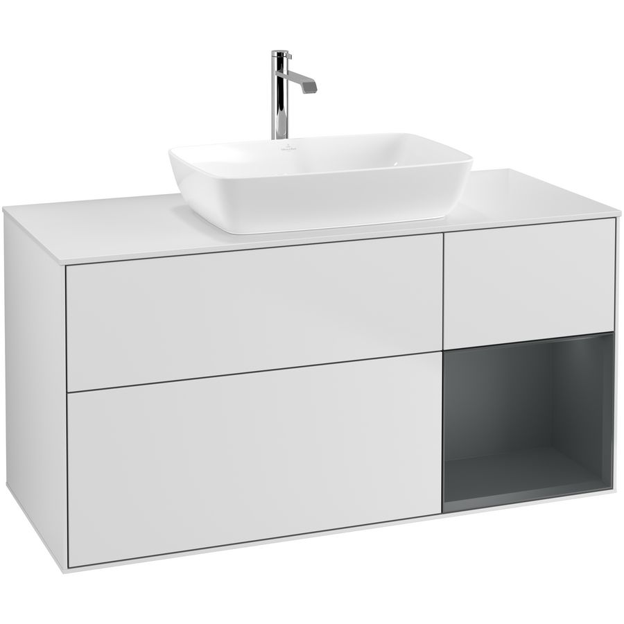 Wastafelonderkast Finion 1200x603x501mm White Matt Lacquer G831HGMT
