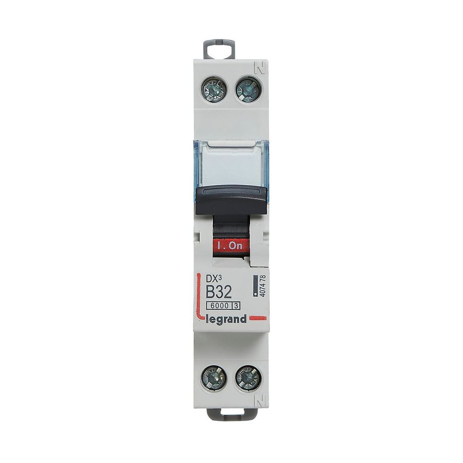 Installatieautomaat MCB DX³ 1-polig + Nul B-karakteristiek 32A 6000A