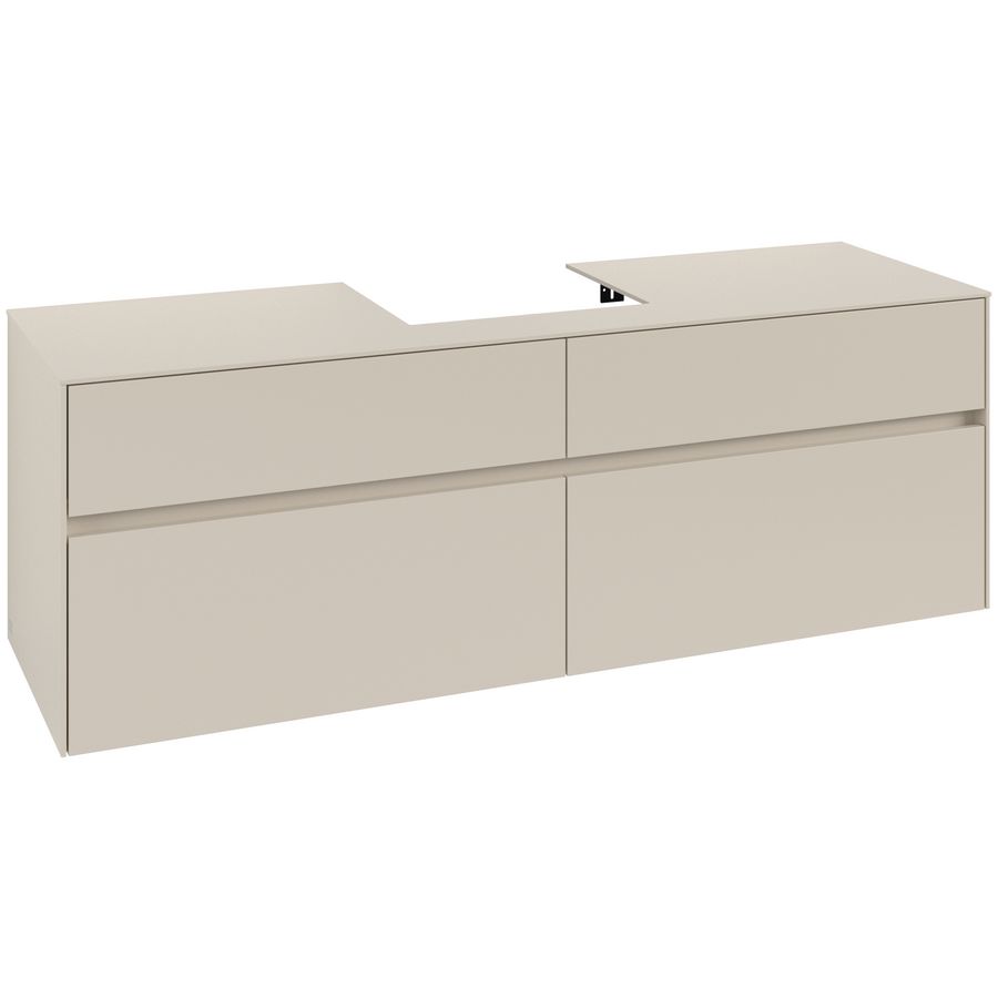 Wastafelonderkast Collaro 1600x548x500mm Cashmere Grey C07700VN