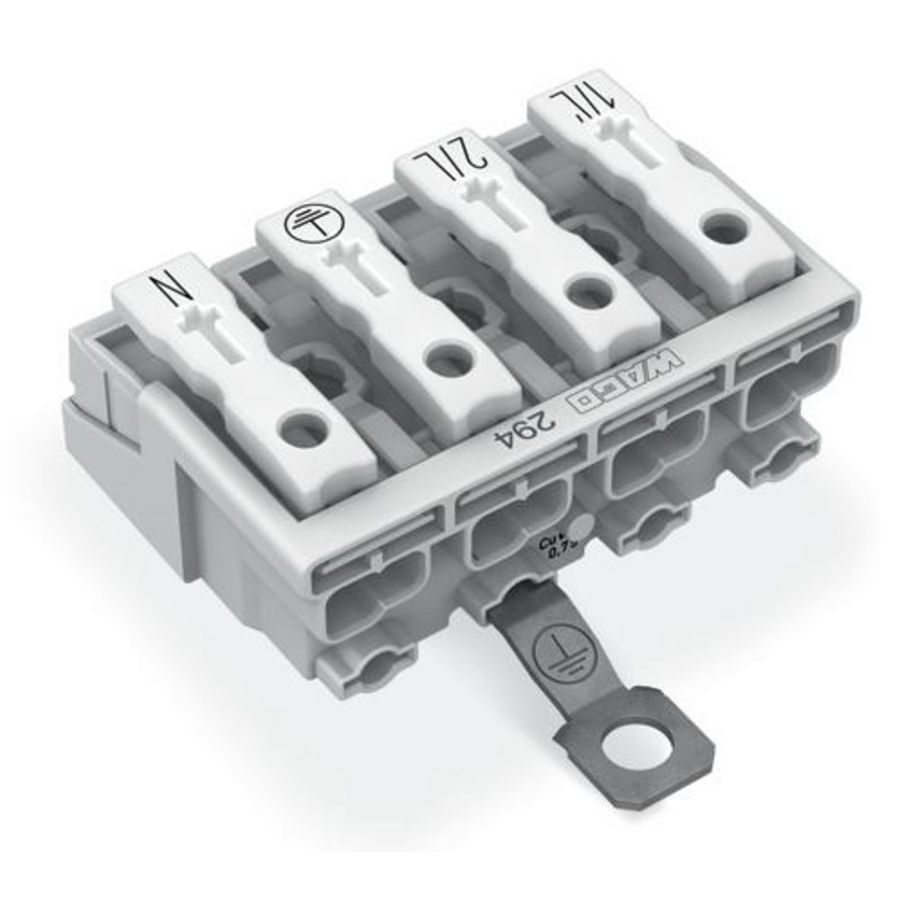 Kroonklem Drukknop extern PE-schroefcontact 294-4424 VVE=500