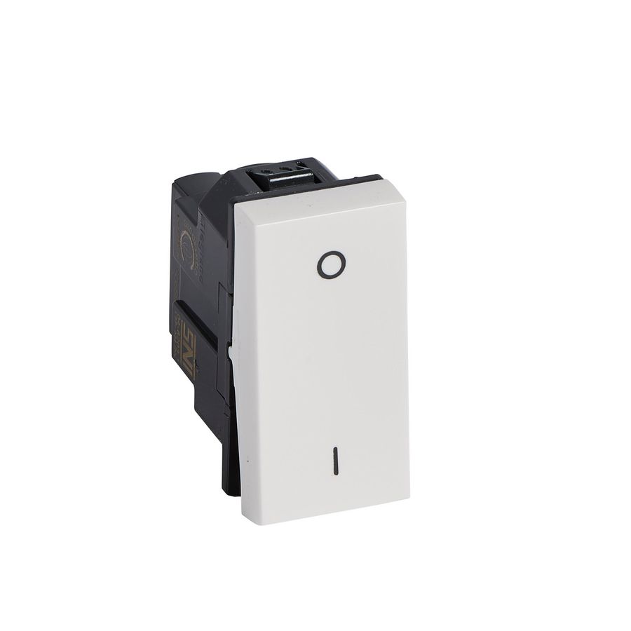 Schakelaar 2-polig 20AX 250V 1 module wit Arteor