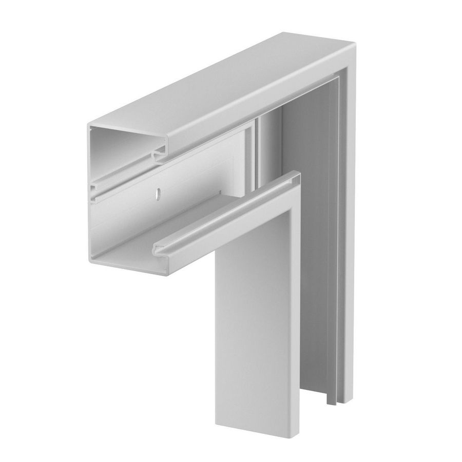 Platte hoek 70x110mm polyvinylchlorid lichtgrijs