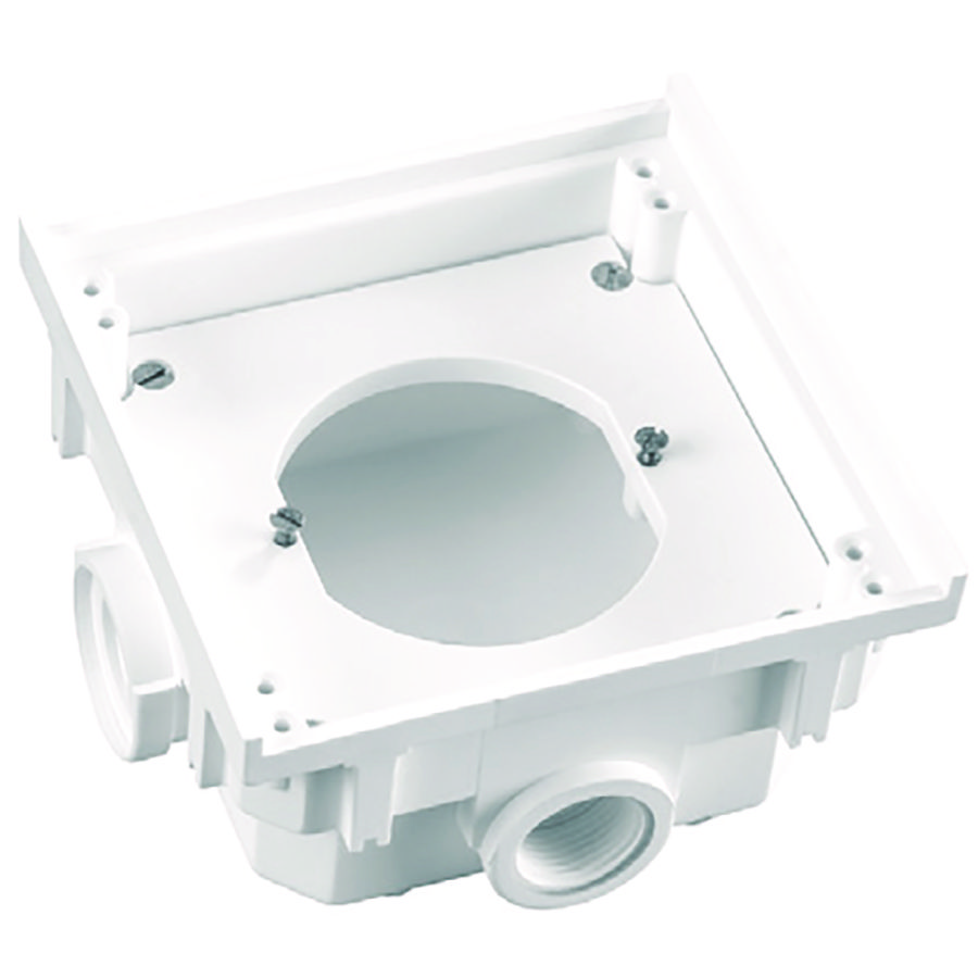 Toestelcontactdoos geaard vlak afsluitende lege behuiz. wit