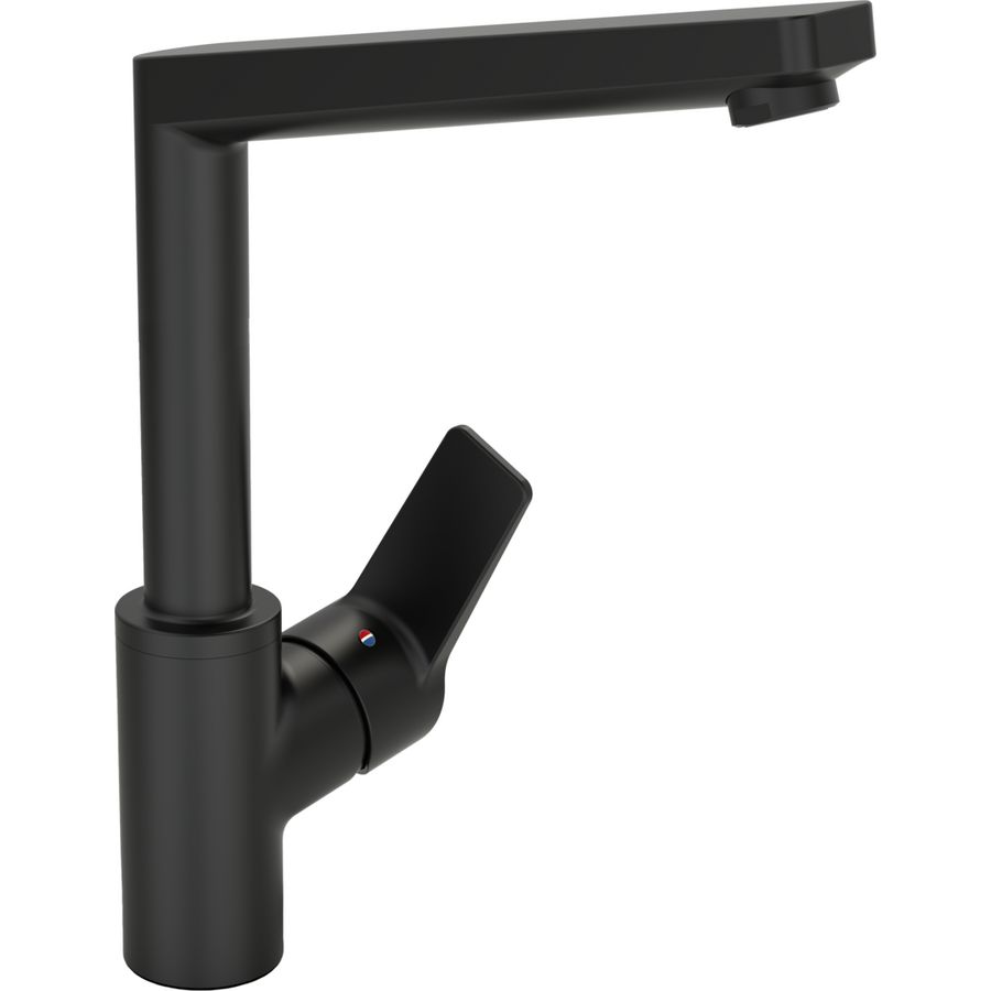 keukenmengkraan 150gr.draaibare uitloop , mat zwart