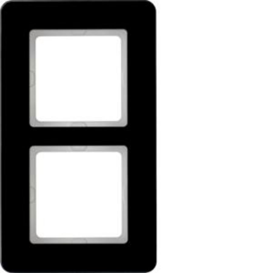 Afdekraam 2-v berker Q.7 Glas zwart