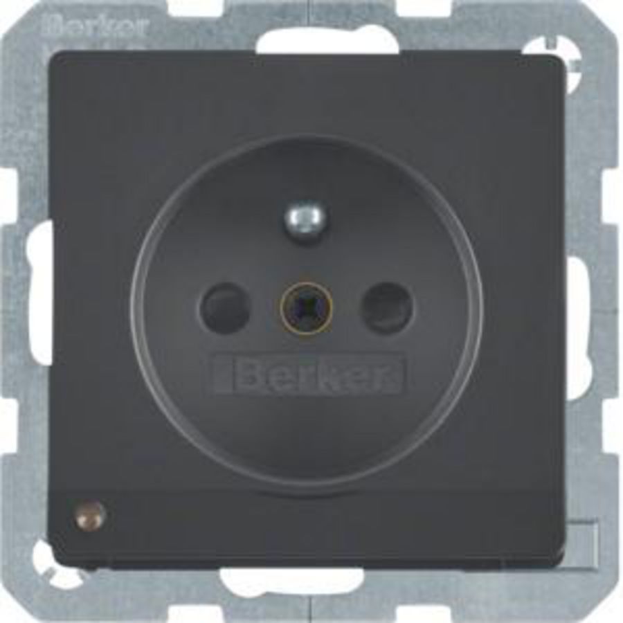 Wandcontactdoos penaarde led-orient. berker Q.1/Q.3/Q.7 antraciet