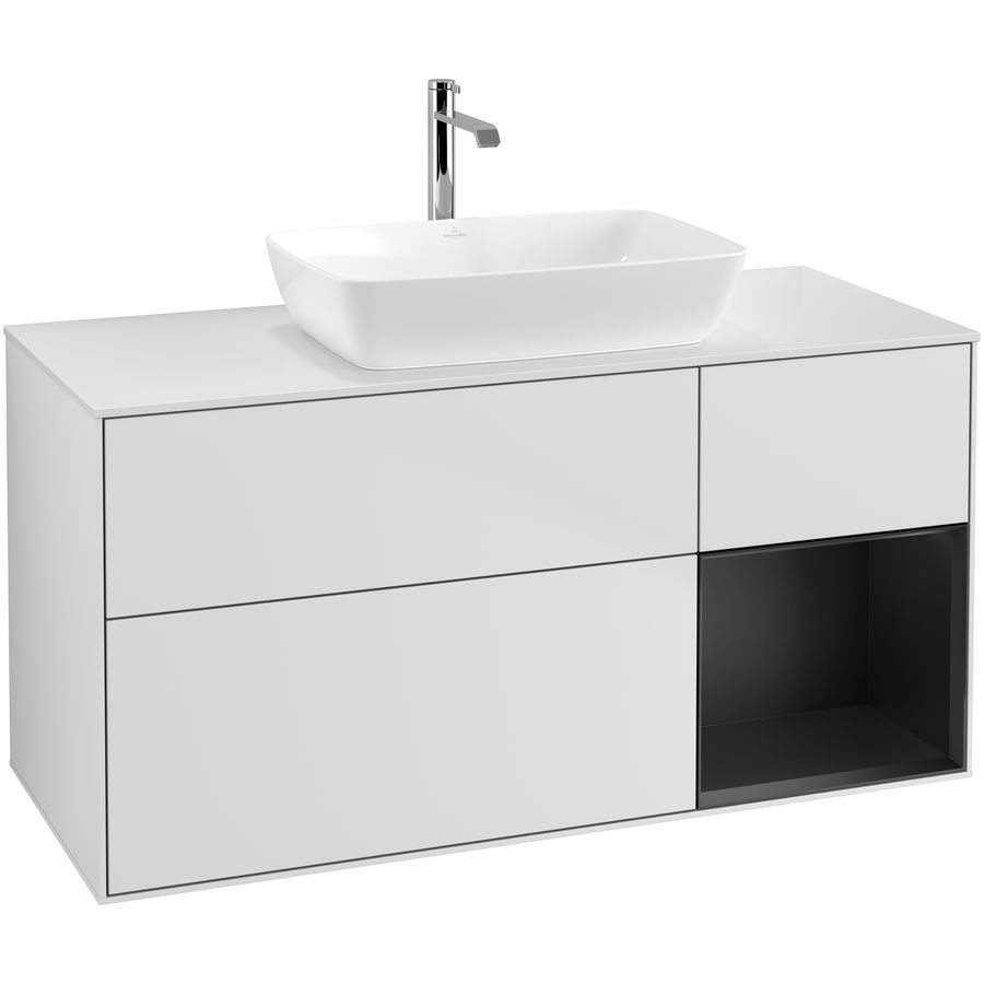 Wastafelonderkast Finion 1200x603x501mm White Matt Lacquer G831PDMT