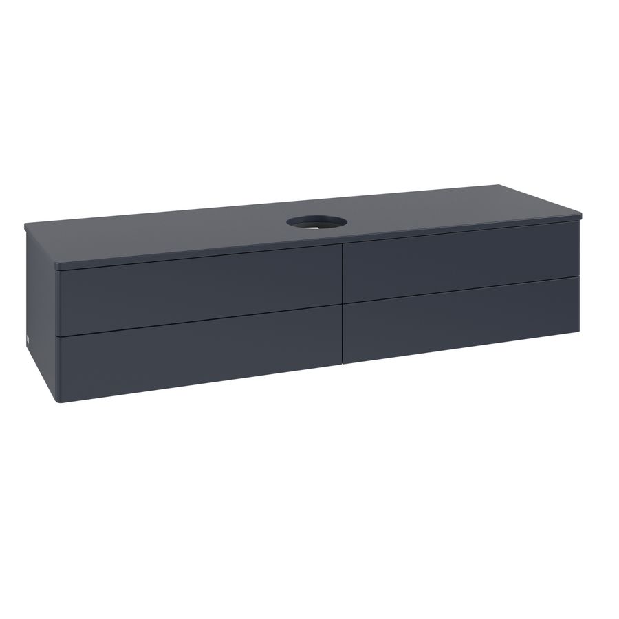 Wastafelonderkast Antao 1600x360x500mm Mid.Blue Matt Lacquer K25010HG